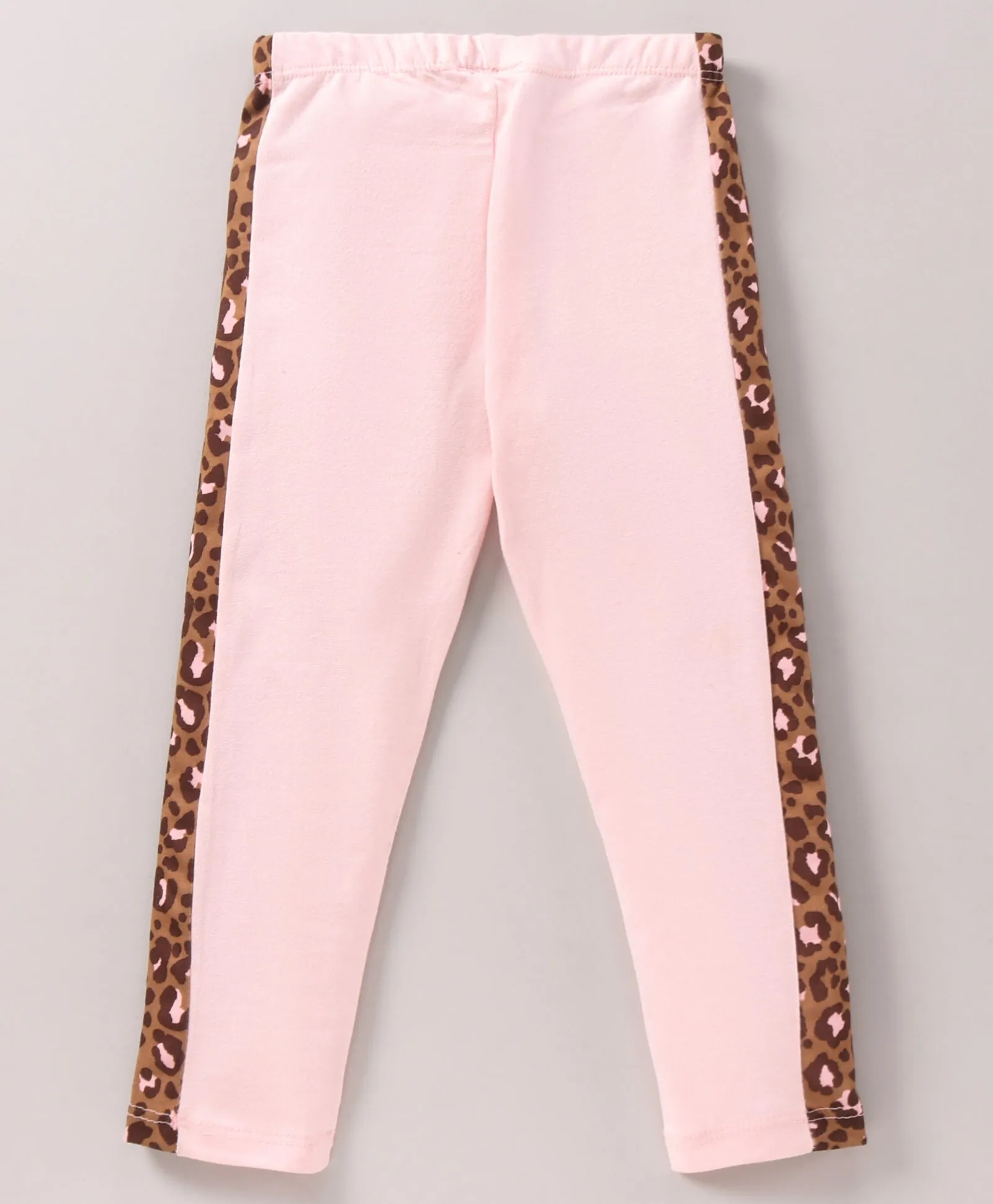 Animal Print Front Frill Top Leggings Set