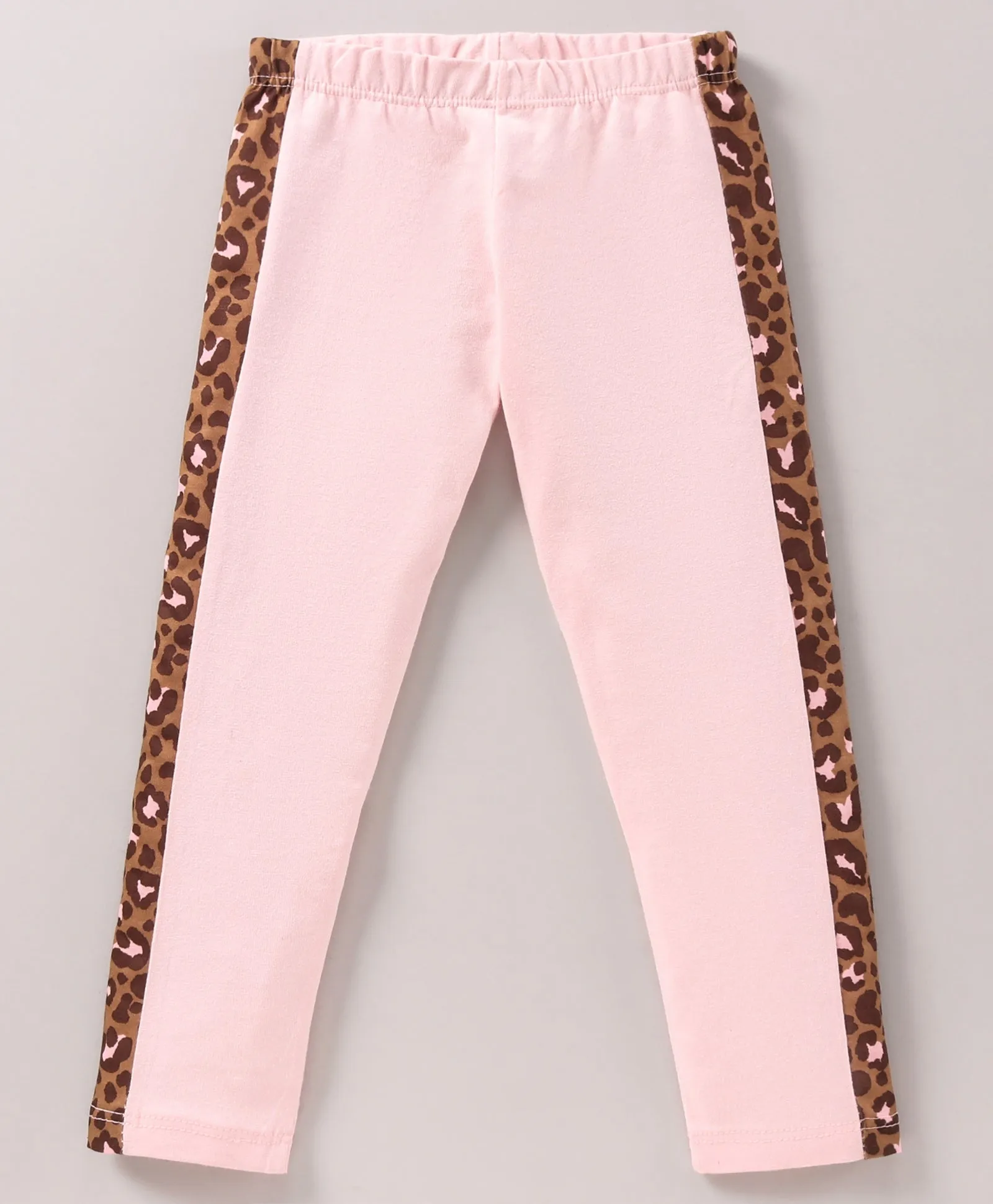 Animal Print Front Frill Top Leggings Set