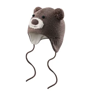 BEAR BABY BEANIE BROWN 50