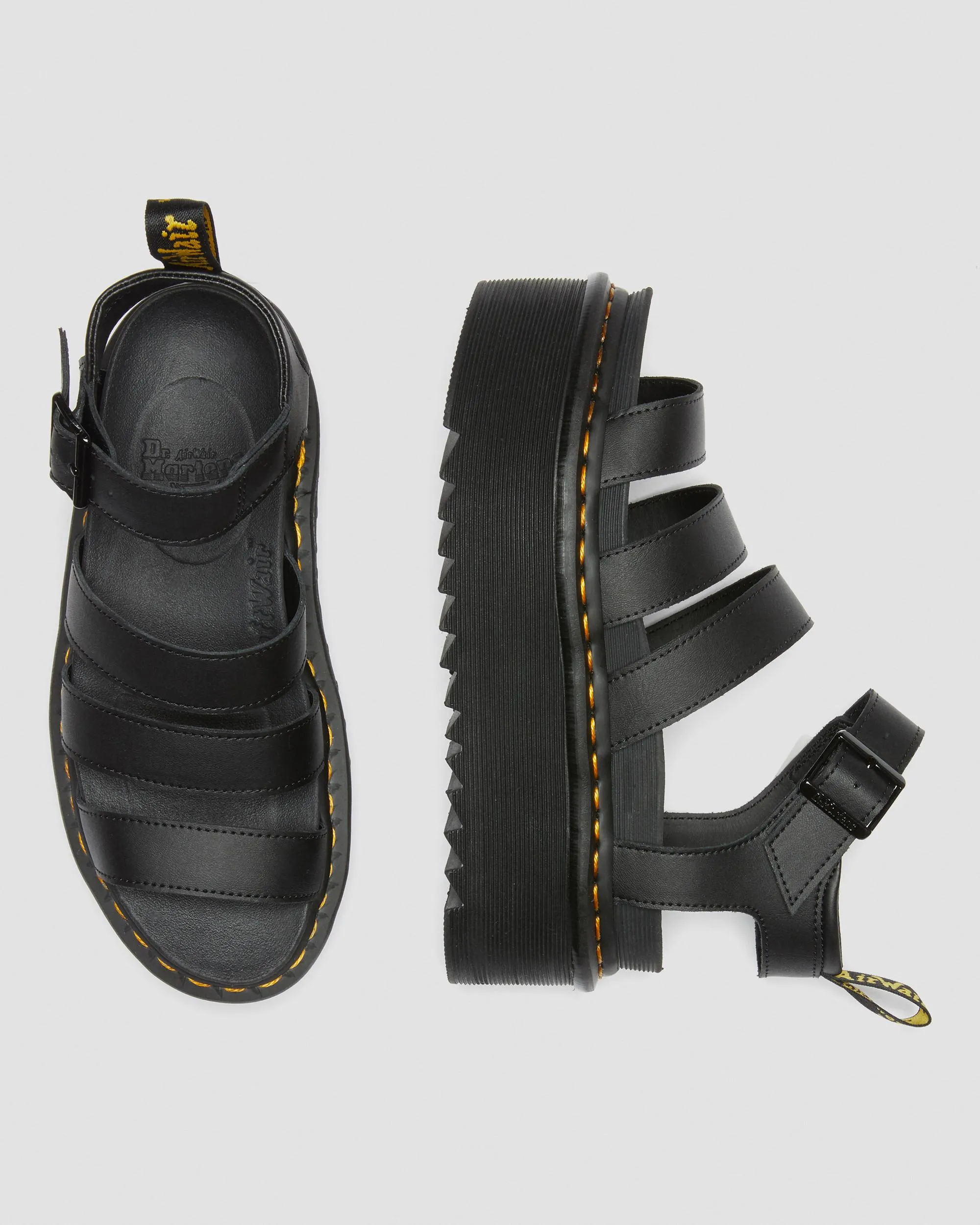 Blaire Hydro Leather Platform Sandals with Strap Dr. Martens