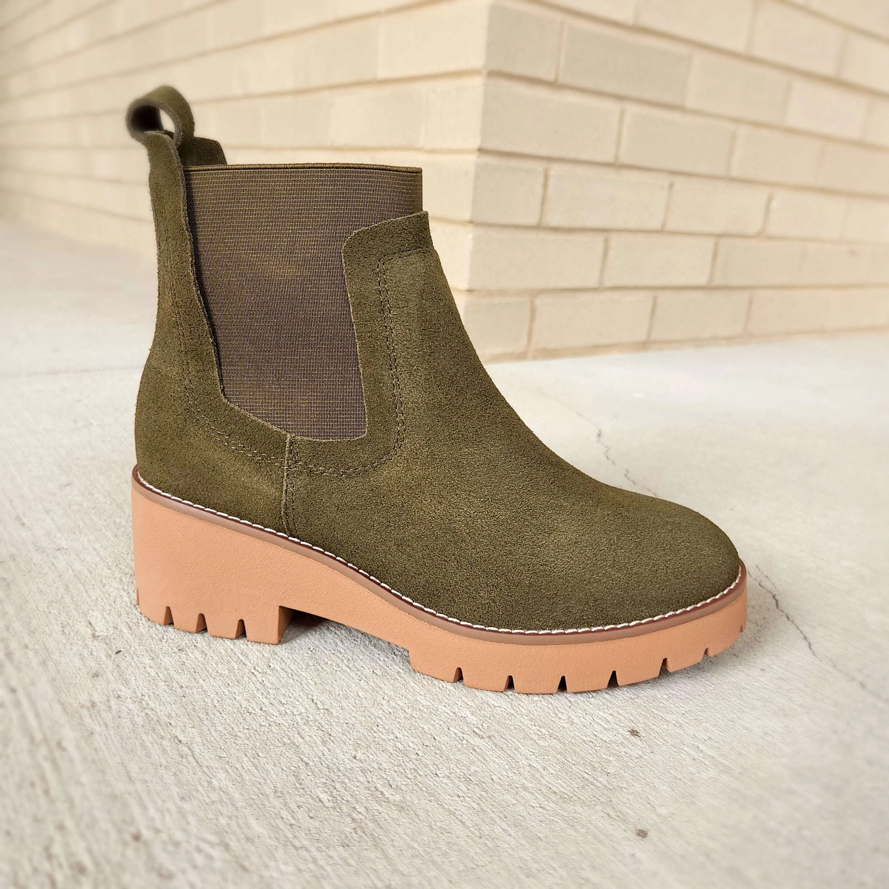 Blondo - Dyme - Olive Suede & Cognac Suede