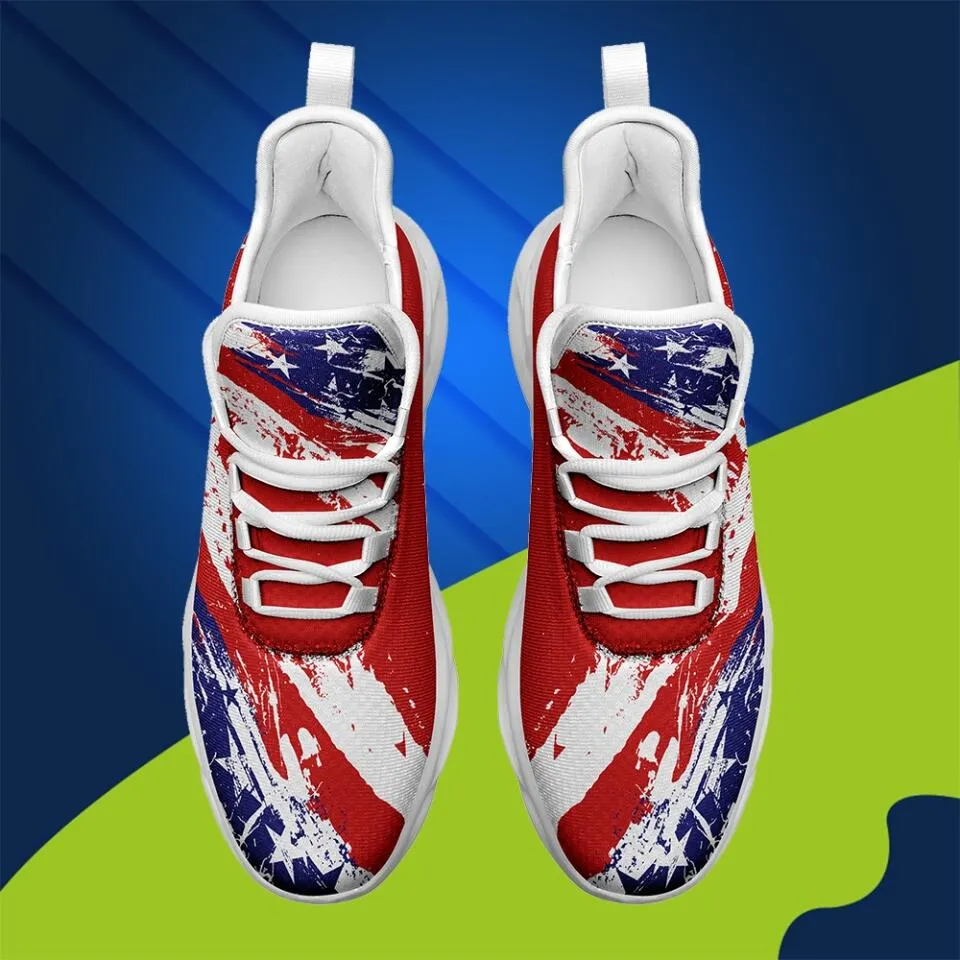 branded client gifts, gifts for clients MaxSoul-B03001 Custom Max Soul American Flag, USA Flag Sneakers Max Soul, Shoes, Printed Shoes