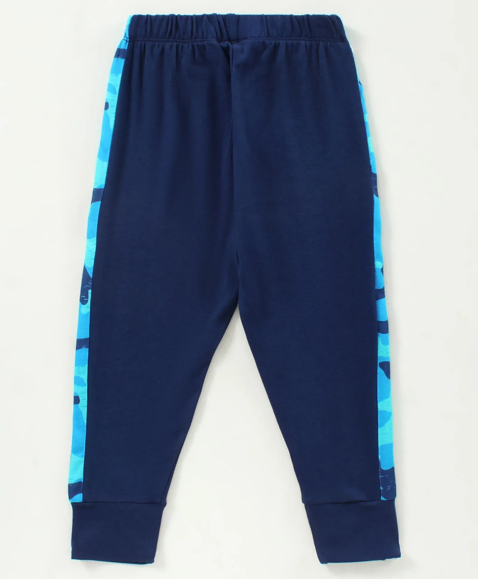 Camouflage Printed Sweatshirt Jogger Set - Blue