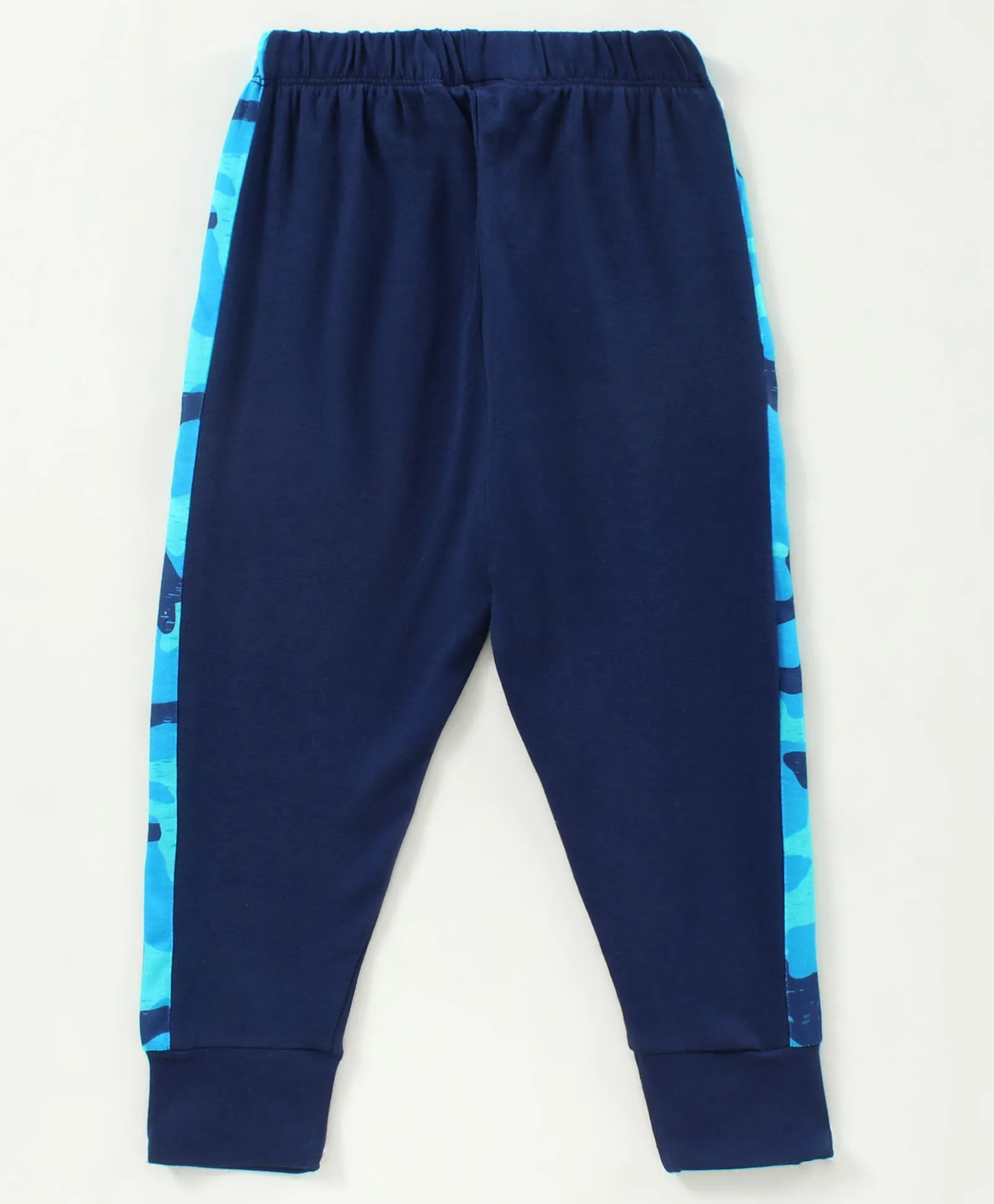 Camouflage Printed Sweatshirt Jogger Set - Blue