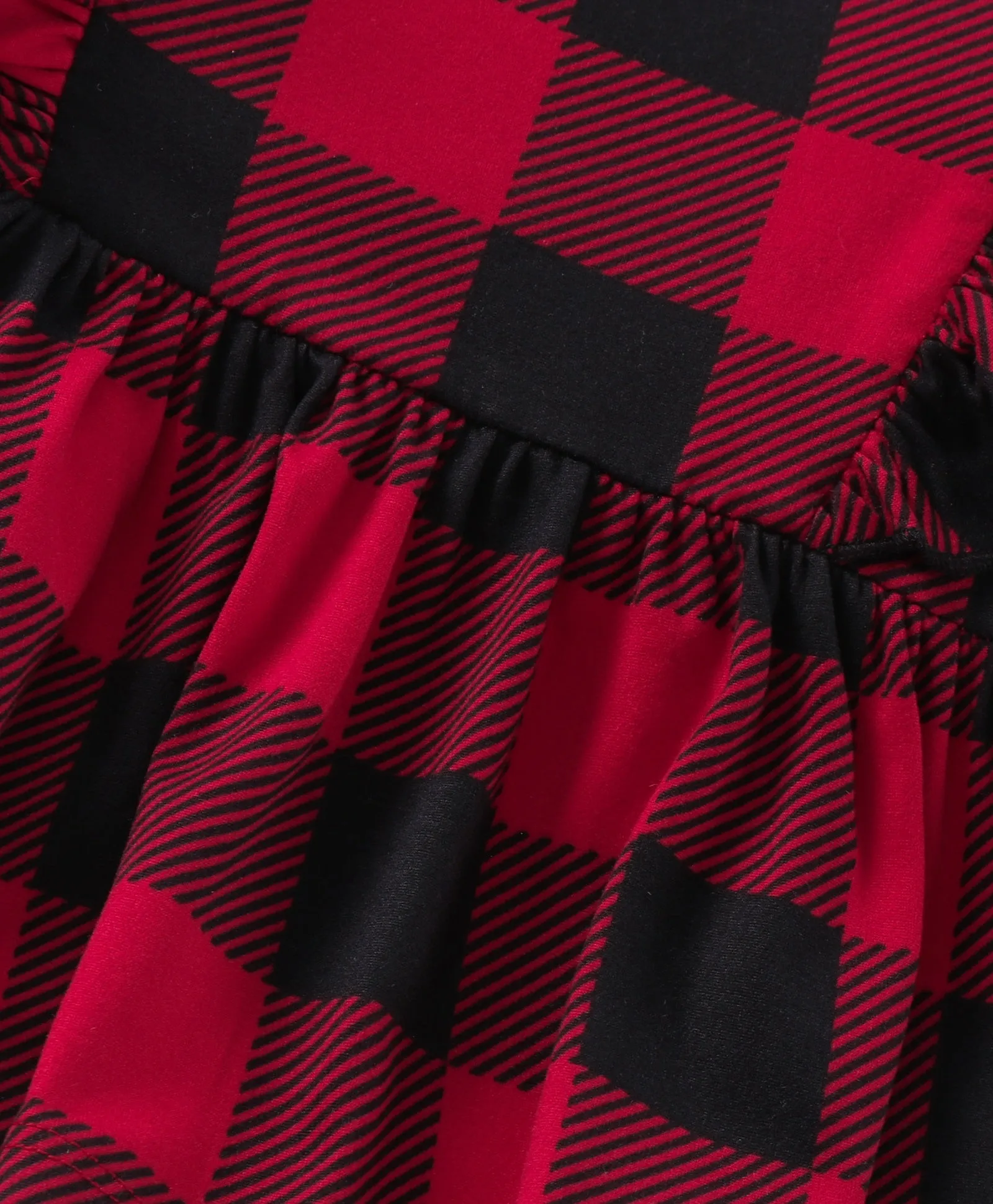 Checkered Front Frill Top Leggings Set