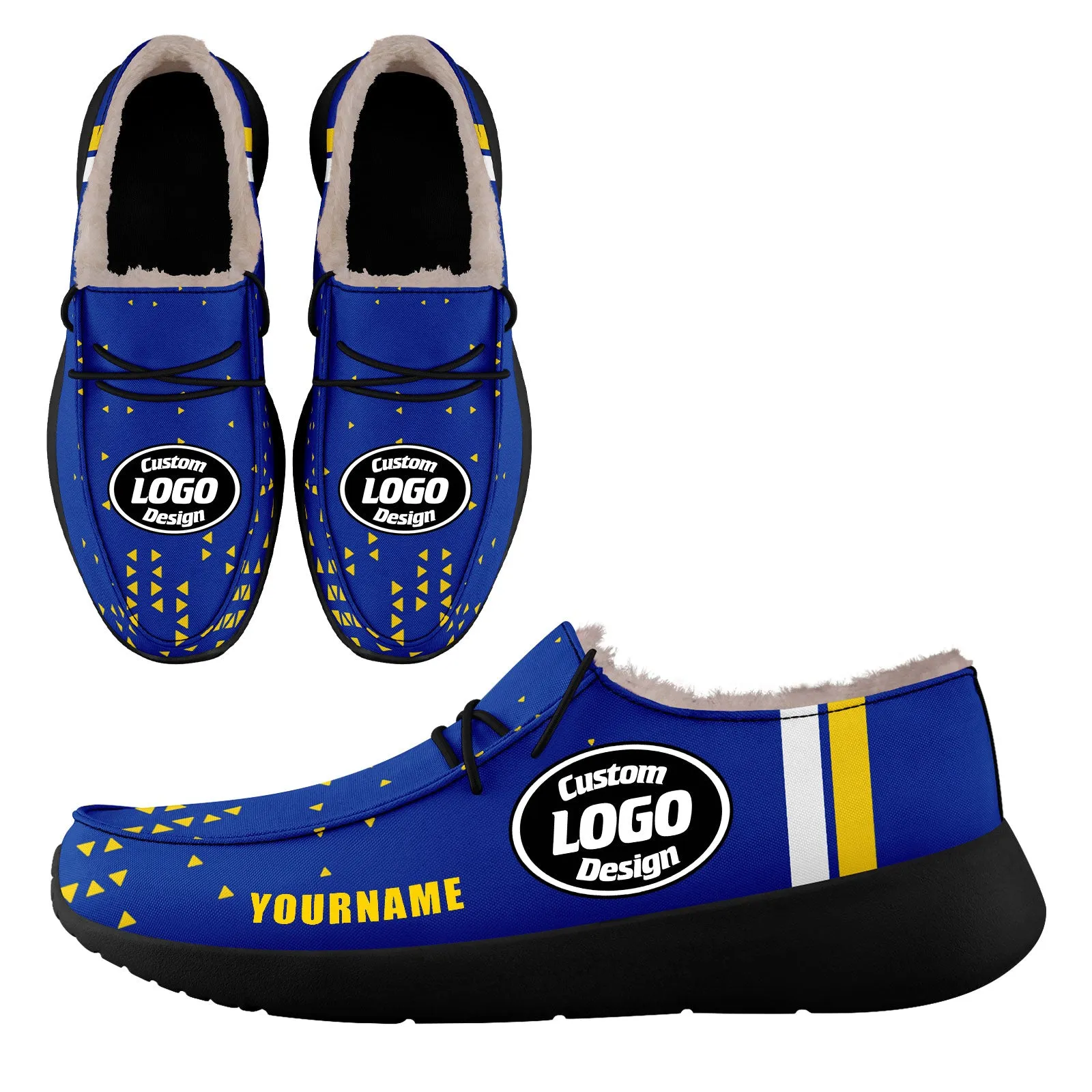 Custom Blue Yellow Los Angeles Sneaker Shoes Combo Offer Personalized Combo ZH-D020289-15