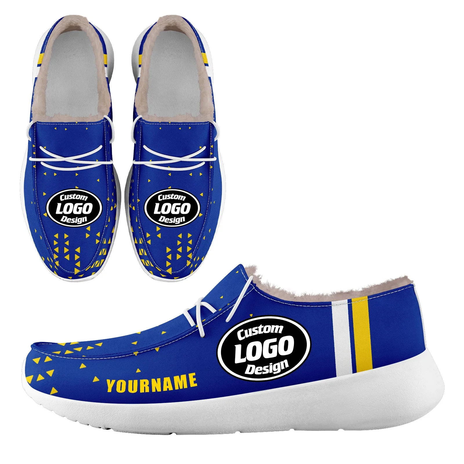 Custom Blue Yellow Los Angeles Sneaker Shoes Combo Offer Personalized Combo ZH-D020289-15