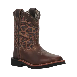 Dan Post Kid's Tan Makucha Leopard Boot