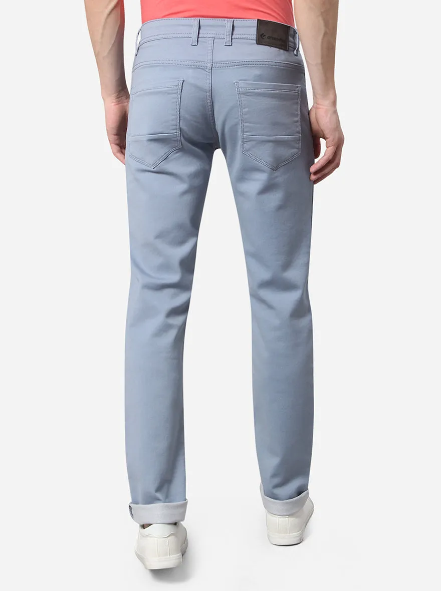 Federal Blue Solid Straight Fit Jeans | JadeBlue