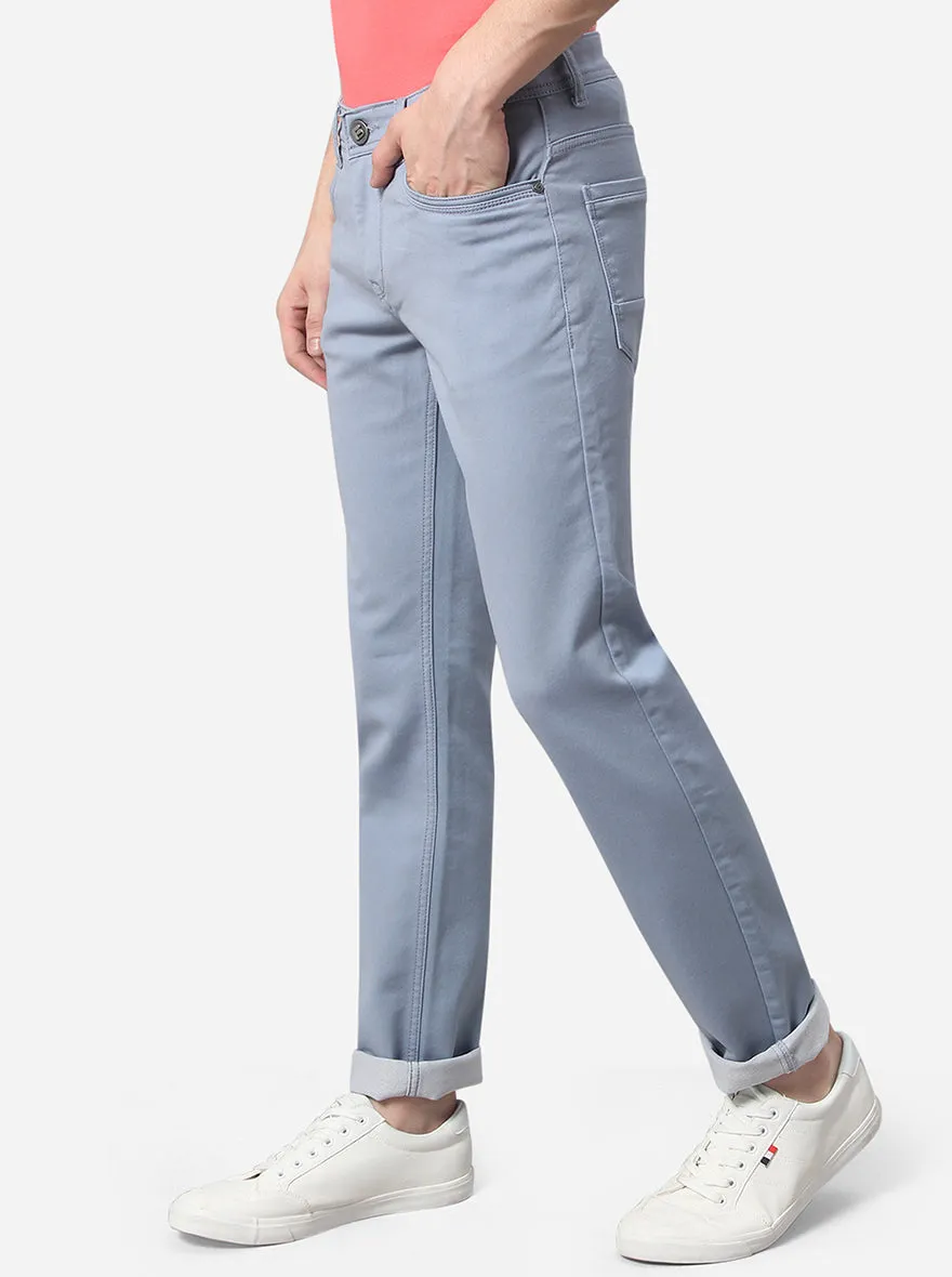 Federal Blue Solid Straight Fit Jeans | JadeBlue