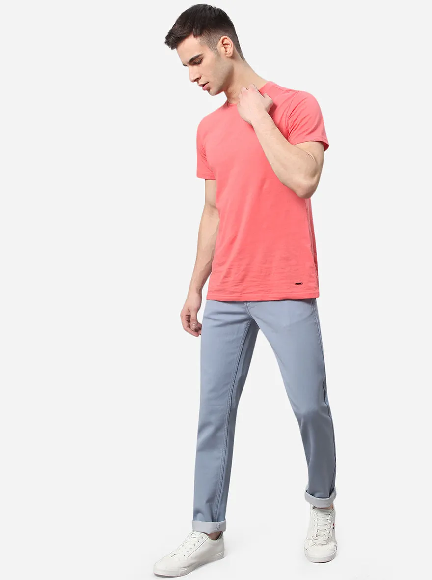 Federal Blue Solid Straight Fit Jeans | JadeBlue