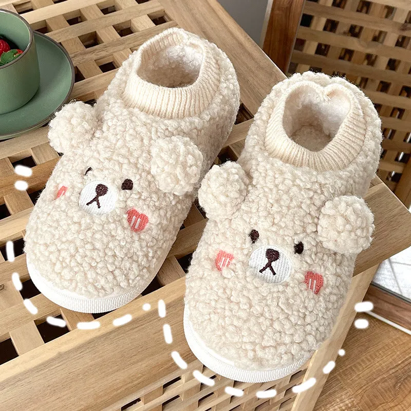 Fluffy Teddy Bear Slippers for Women