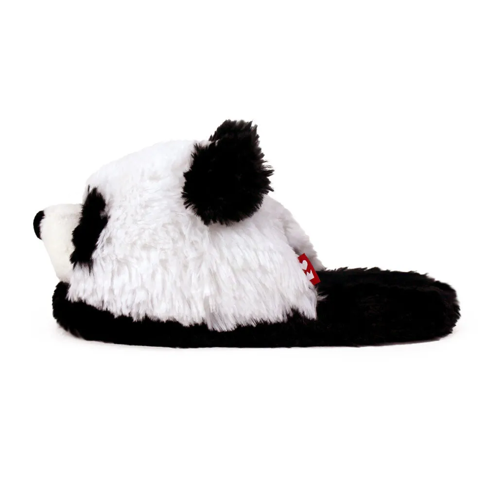 Fuzzy Panda Slippers