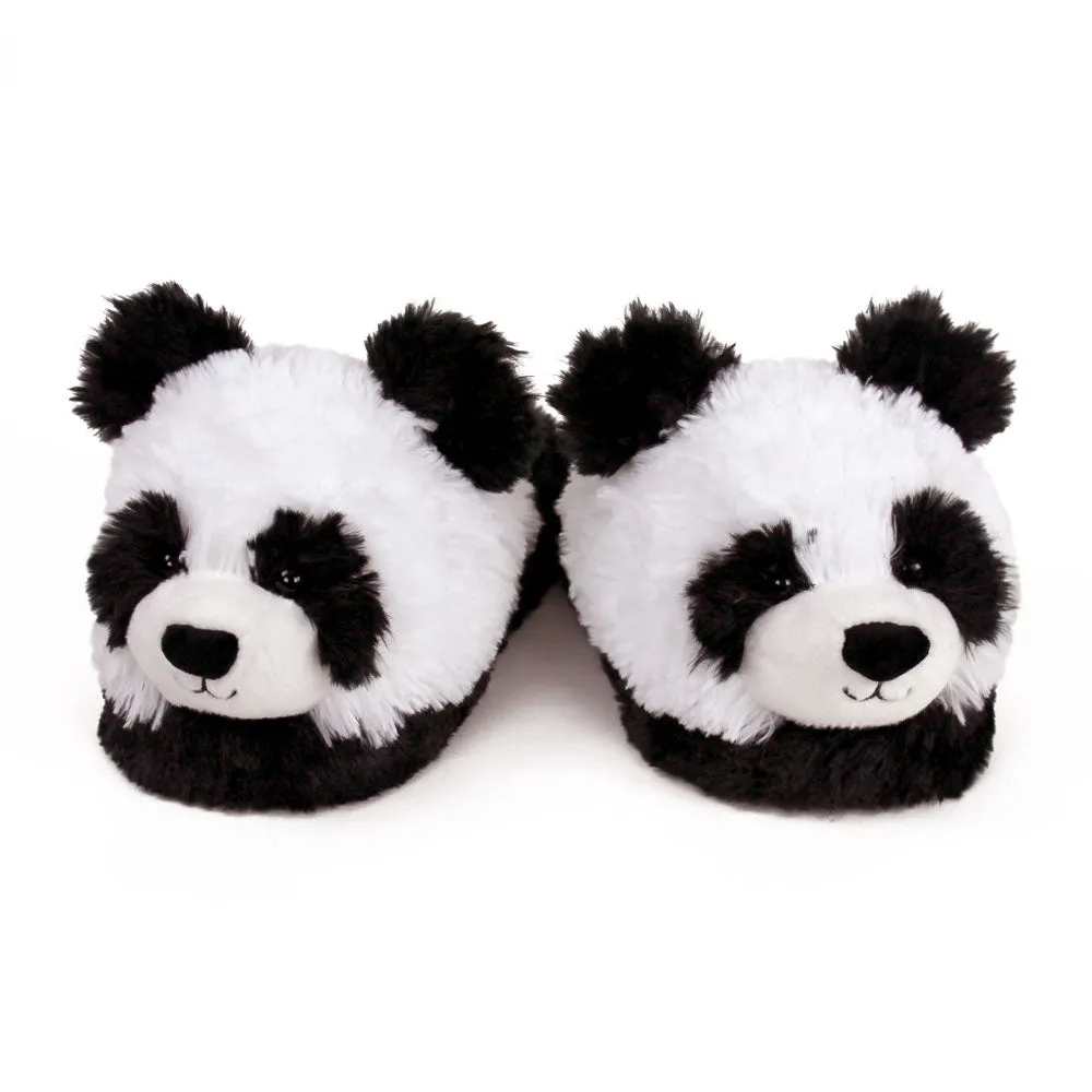 Fuzzy Panda Slippers