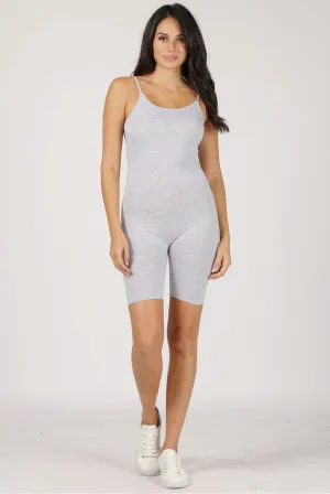 Heather Grey Spaghetti Strap Romper