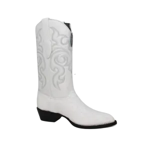 Los Altos Men's White Ostrich Boots