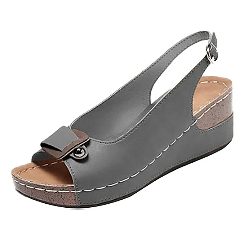 OCW Comfortable Sandals Women Retro Buckle Strap Soft Sole
