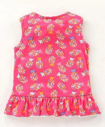 Pineapple Front Frill Top and Short Set