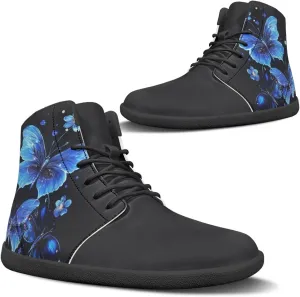 Retro Skull Women's Minimalist Barefoot Shoes High Top Zero Drop Sole Wide Width Fashion Sneaker Non Slip
