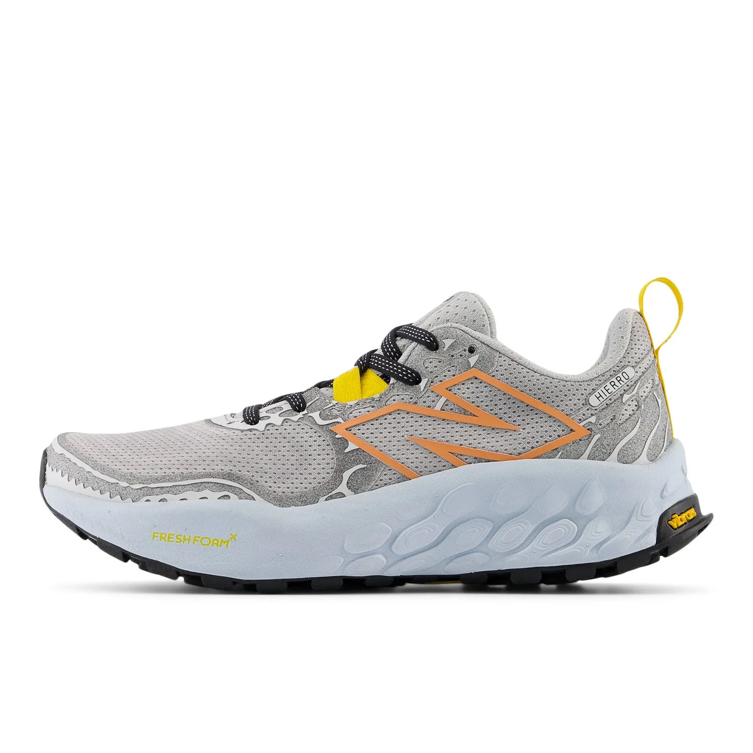 Women's New Balance Fresh Foam X Hierro v8 Color: Grey Matter with Quarry Blue